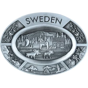 Magnet bricka Sweden oval