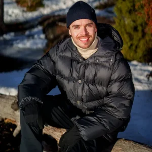 Tauko dunjacka av återvunnet tyg svart