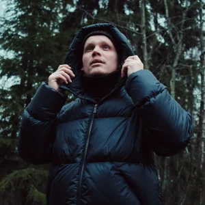 Huurre dunjacka kolsvart