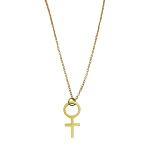 Kvinnotecken necklace gold