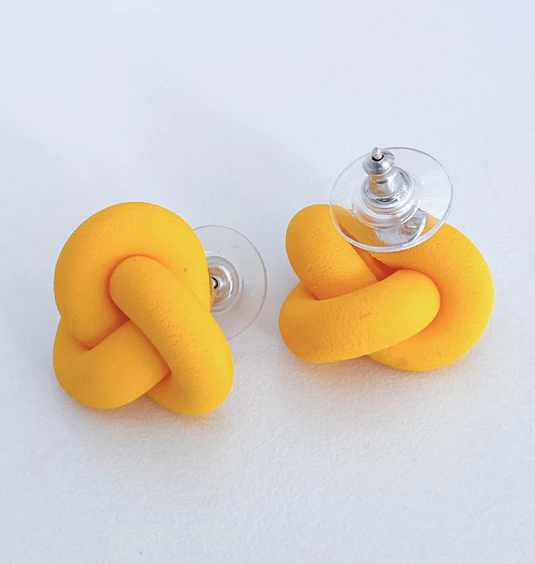 Knutar big earrings yellow OCH FORM - Bild 2