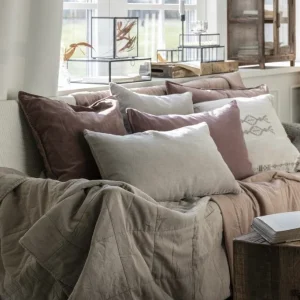 Kuddfodral Linne Beige