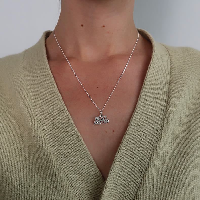 BEST SISTER charm 925 silver - Bild 4