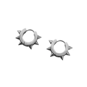 tag mini earrings silver
