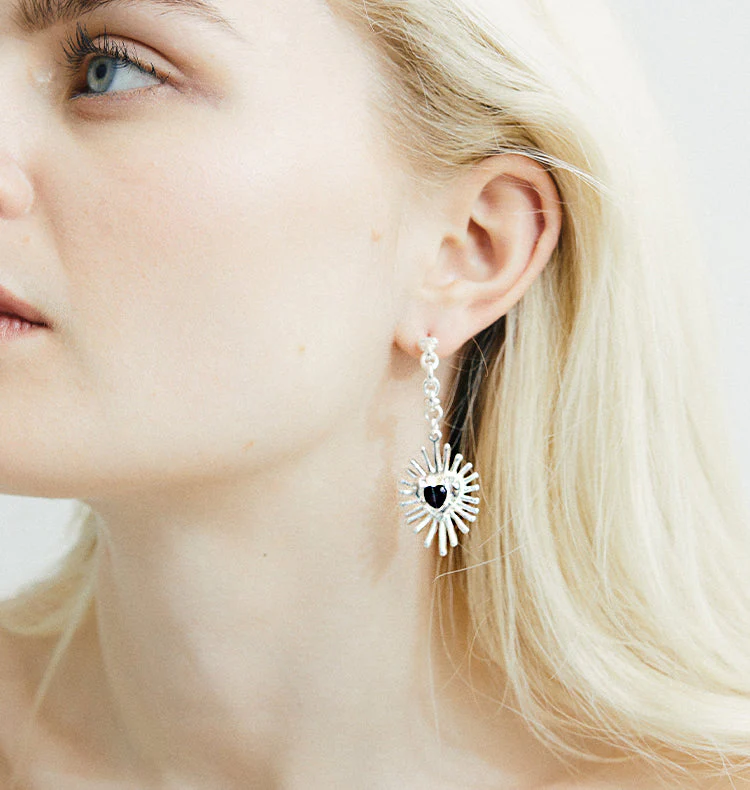 Valentina short earrings silver - Bild 3